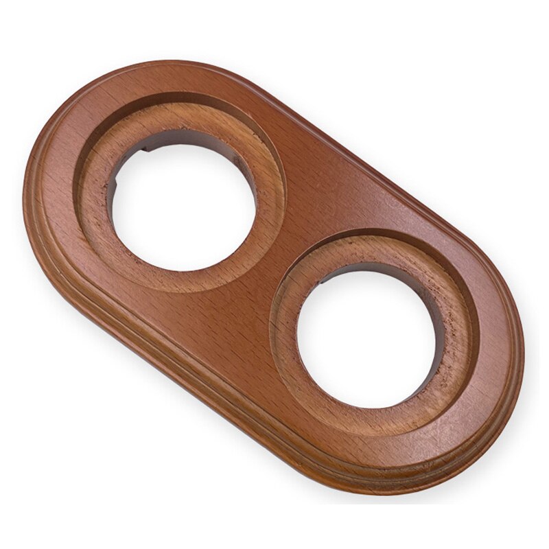 Switch Accessories Wooden Base Round Hole Diameter 72 mm Retro Switch Socket Wooden Base Brown Primary Wood Color