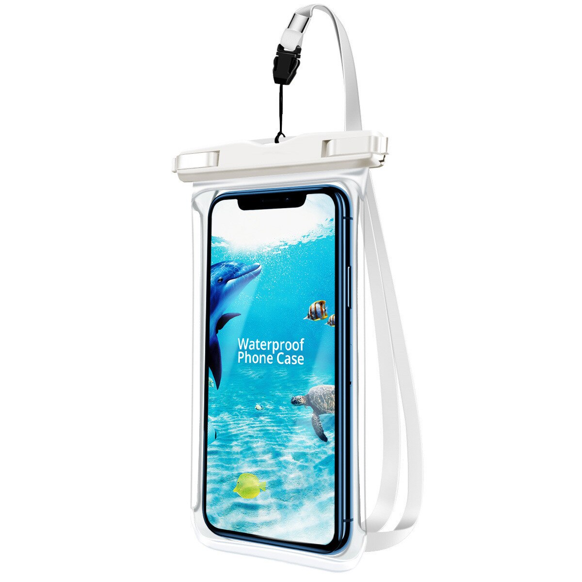 Full View Waterproof Case for Phone Underwater Snow Rainforest Transparent Dry Bag Swimming Pouch Big Mobile Phone Bag Sealed: B