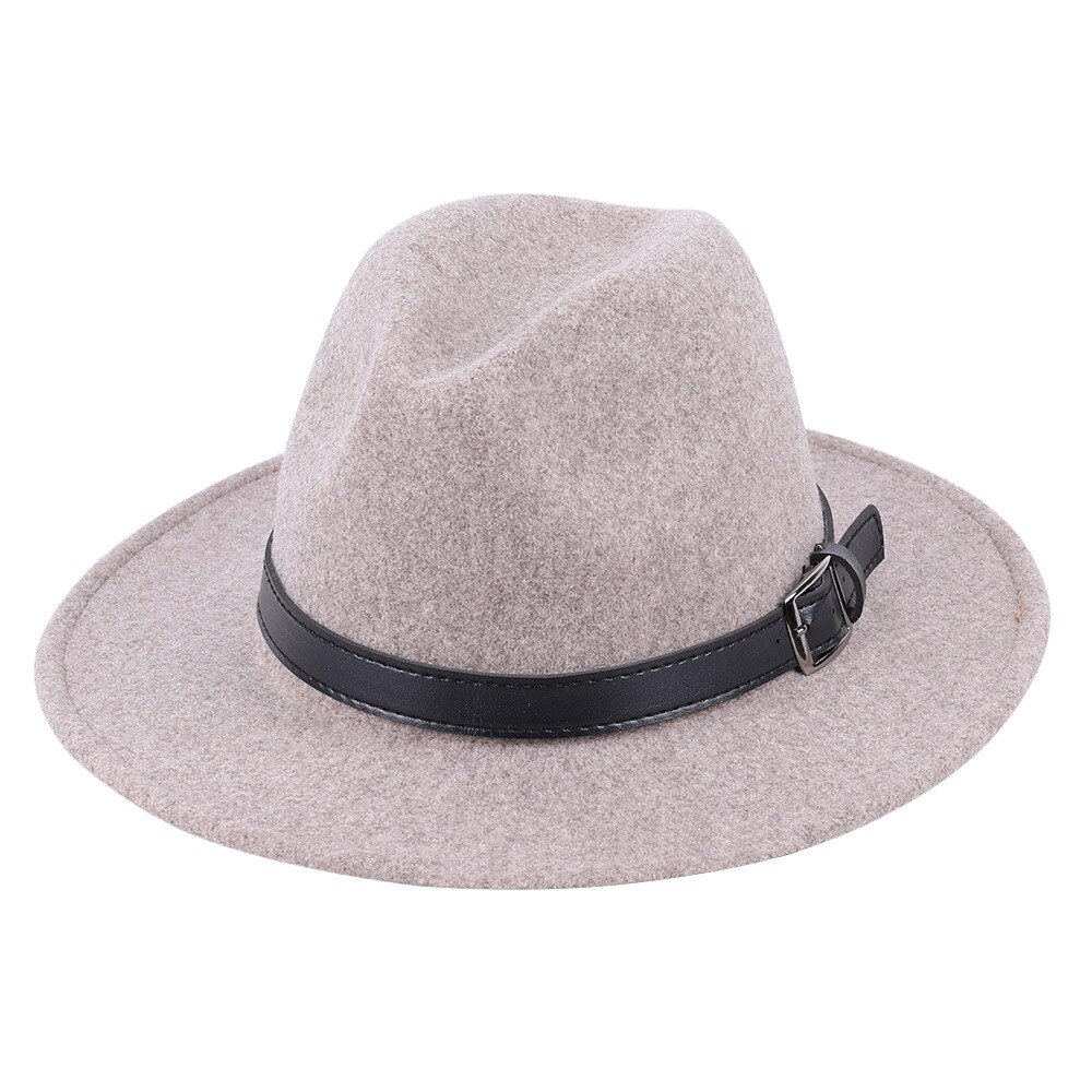 Klasyczny jazzowy kapelusz mały wiosenny i jesienny damski kaszmirowy cylinder kawy z brytyjskim męprzejrzeć kapeluszem: beige szary