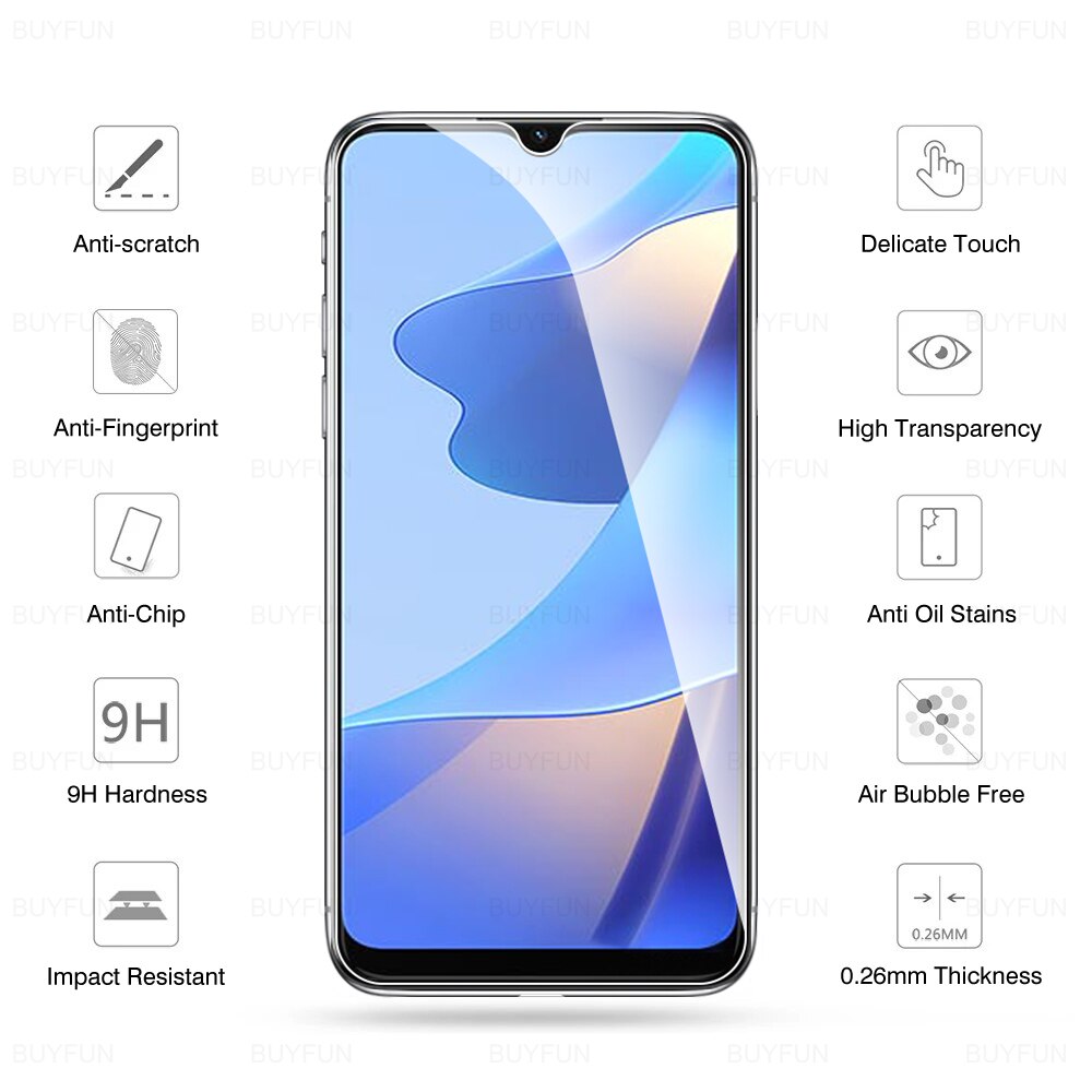 2Pcs Tempered Glass For OPPO A16 A15 A15s A 16 15 S Full Cover HD Screen Protector Protective Film OPOA On The For 6.52&quot; CPH2269