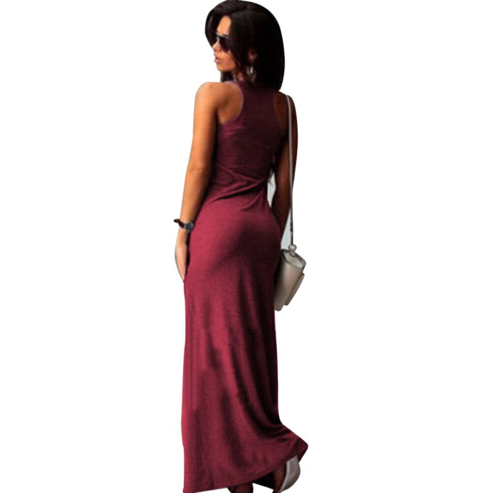 Vrouwen Casual Mouwloze Boho Lange Cocktail Party Strand Jurk ropa de playa mujer kostuum da bagno donna bata feminina