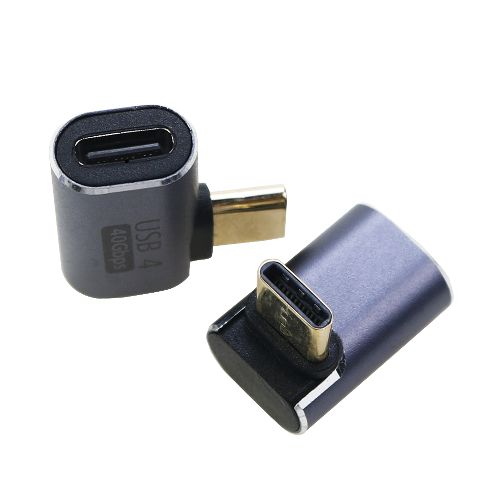 USB-C-Adapter U-förmiger gerader Winkel adapter Typ C Buchse zu Typ C Stecker 40 Gbit/s schneller Daten adapter Konverter Lade adapter