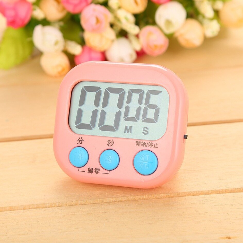 LCD Digital Kitchen Countdown Alarm Clock Timer with Stand Kitchen Timer Practical Cooking Timer Alarm Clock