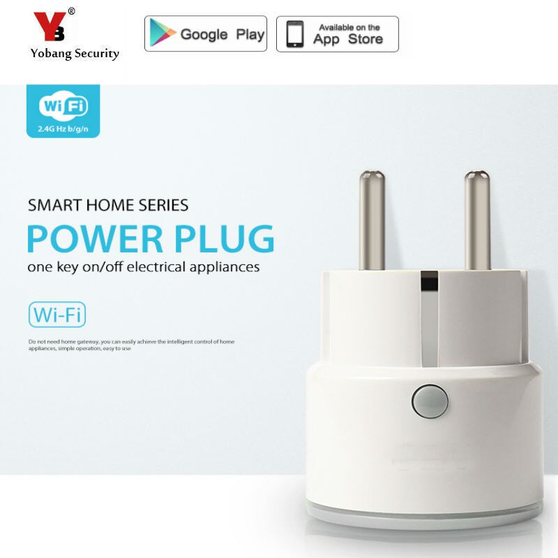 YobangSecurity WiFi Smart Socket Wireless Plug Power Sockets EU Smart Home Switch Work With Alexa Google Assistant IFTTT