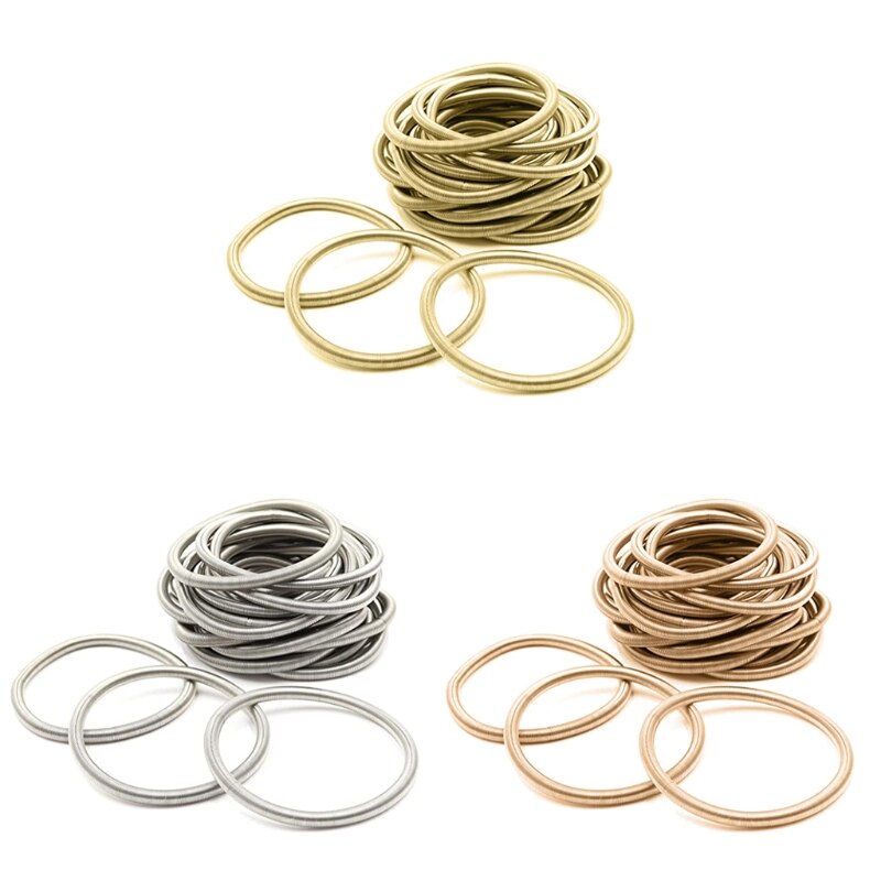 10 Pcs Kralen Goud Bedekte Lente Armband Diy Spiraal Telescopische Carbon Stalen Armband Elastische Antislip Armband Craft