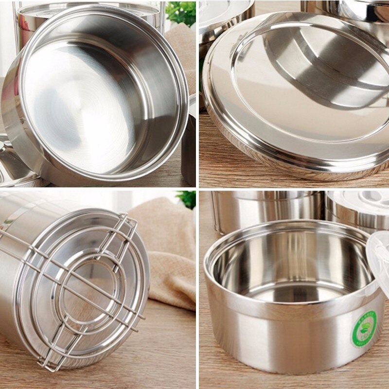 Japanese Thermal Lunch Box For Kids Adult Portable Food Container Kitchen Leakproof 304 Stainless Steel Bento Box