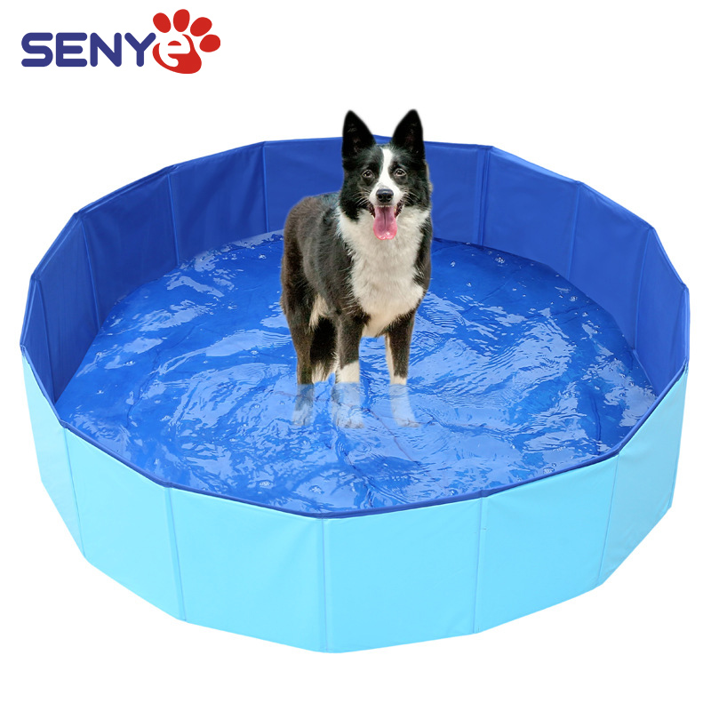 Pet Pool Portable Swimming Pool Bath Tub Collapsible Pool For Cats And Dogs Pet Accessories: pink / M
