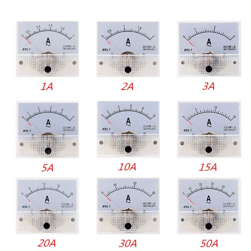 85L1 AC Panel Meter Analog Panel Ammeter Dial Current Gauge Pointer Ammeter B85C