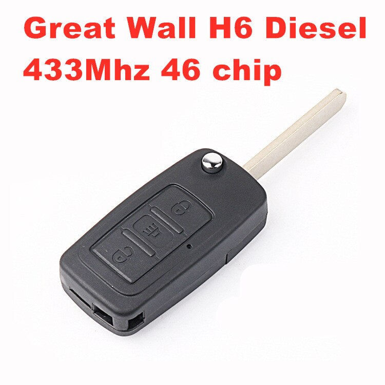 For Great Wall H6 folding remote control car key 433Mhz 46 chip