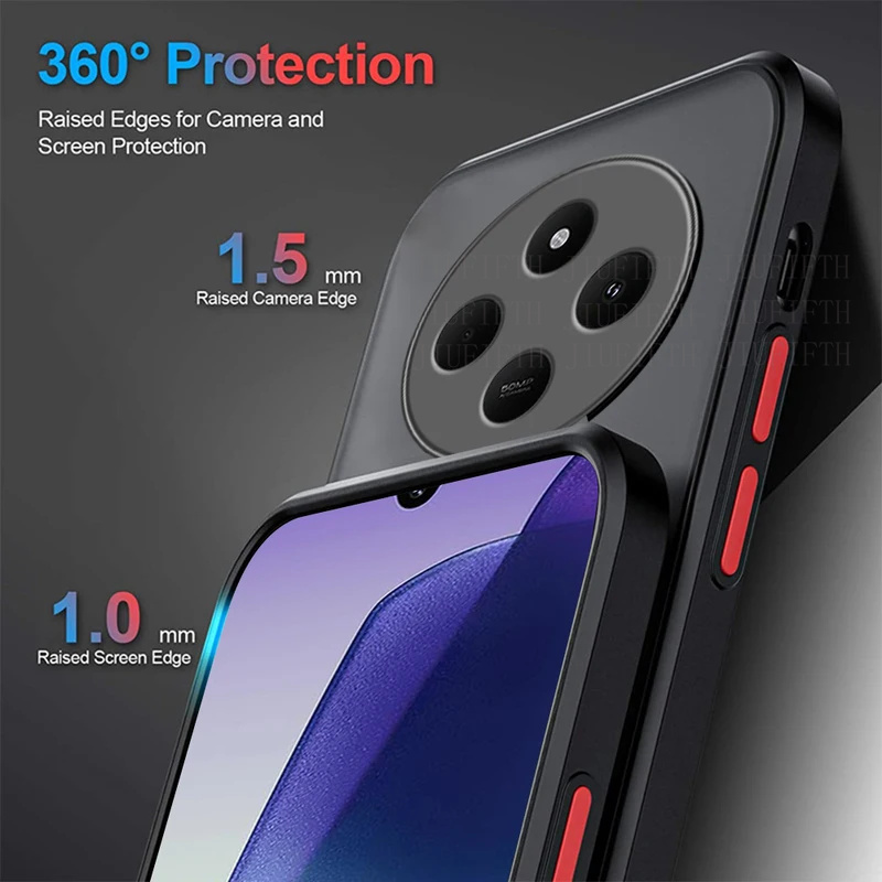 Für Redmi 14C 4G Fall Stoßfest Rüstung Matte 14R 5G Xiaomi kleine Poco C75 Xiaomi stoßstange silikon telefon abdeckung C75 coque fundas
