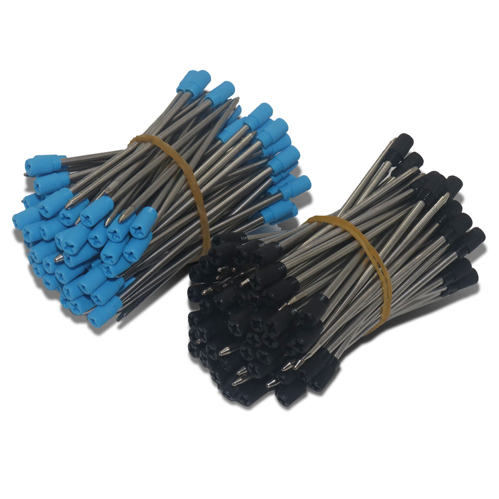 100 Pcs Metal Refill 0.7mm Ballpoint Pen Refill Metal Length 70mm With The Use Of Capacitance Pen Blue And Black Optional