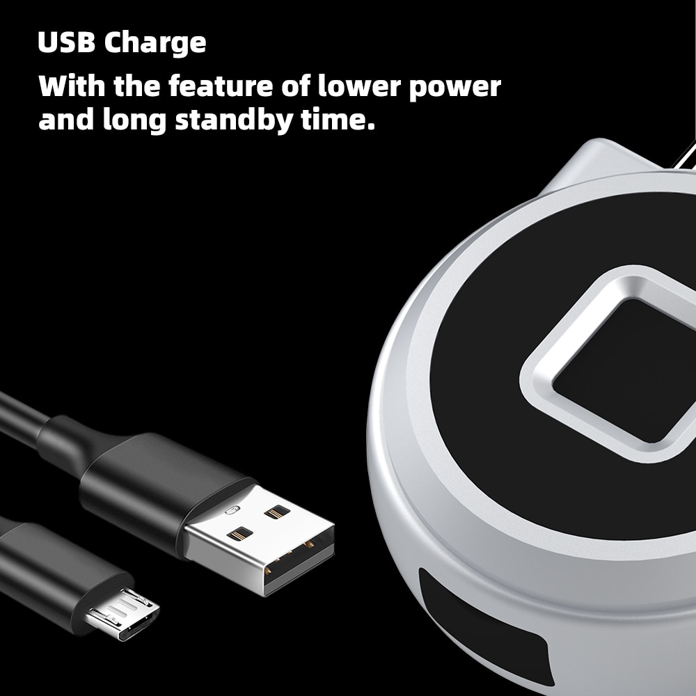 Fingerprint Padlock Bluetooth Smart Electric Door Lock Locker Rechargeable Battery Anti-Theft Security For House/Gym Box