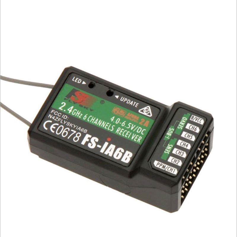 100% original Flysky ia6b ia6 Receiver FS-IA6/FS-IA6B/ 6CH 2.4G Dual Antenna RC Receiver For Flysky FS-I6 FSI6 FS-i4 FS-i6