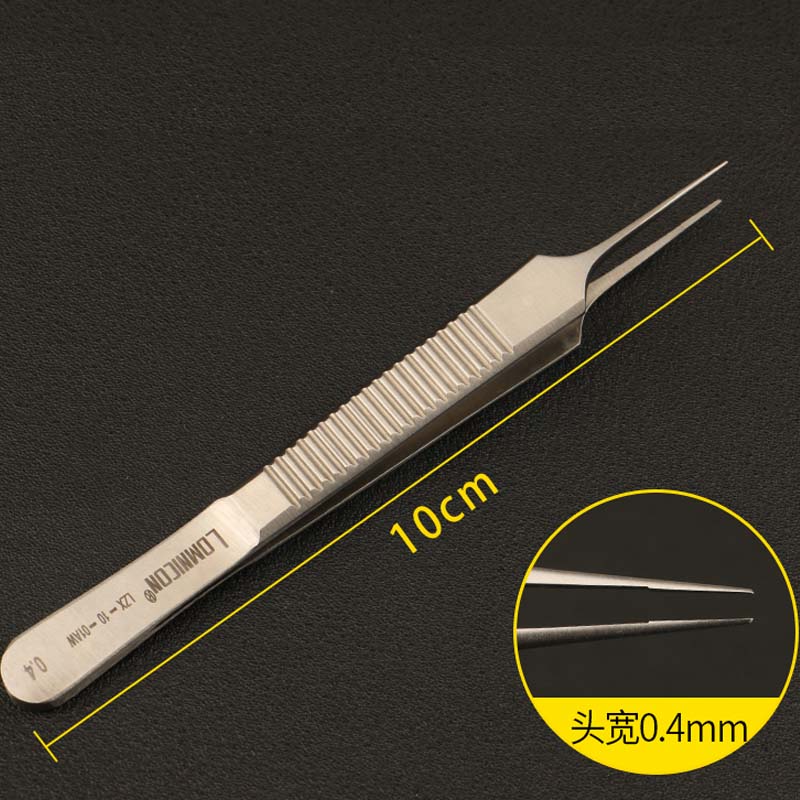 Fat tweezers Double eyelid fine tweezers No hook tethering tweezers Eye plastic tweezers: Silver