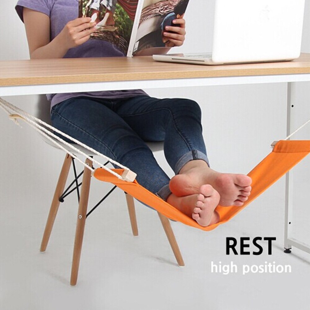 Fabric Desk Feet Hammock Foot Chair Care Tool The Foot Hammock Outdoor Rest Cot Portable Office Foot Hammock Mini Feet Rest