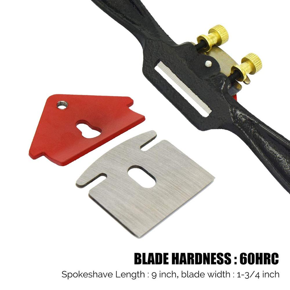 9 "Verstelbare Vliegtuig Spokeshave Houtbewerking Hand Schaafmachine Trimmen Handgereedschap Hout Hand Cutting Edge Beitel Tool Met Schroef/blade