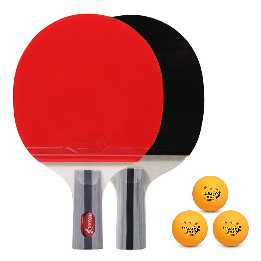 Ping Pong Paddles Table Tennis Rackets 2 Ping Pong Bats Long Short Handle Ping Pong Racket Set
