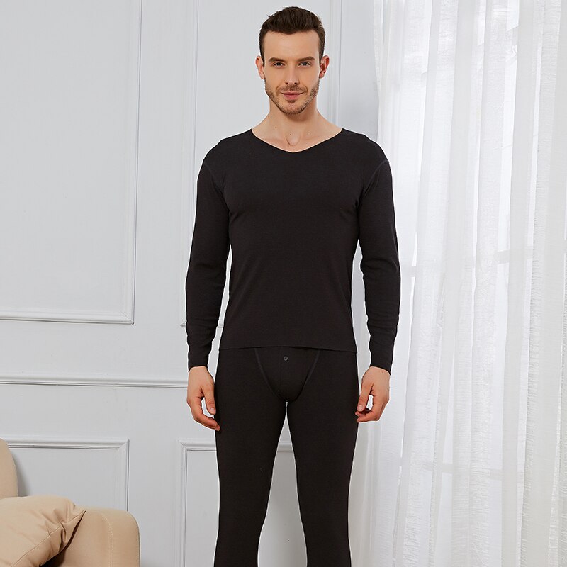 Thermal Underwear Sets For Men Winter Thermo Underwear Long Johns Winter Clothes Men fleece sweat Thick Thermal Clothing: Dark Grey / XXXL