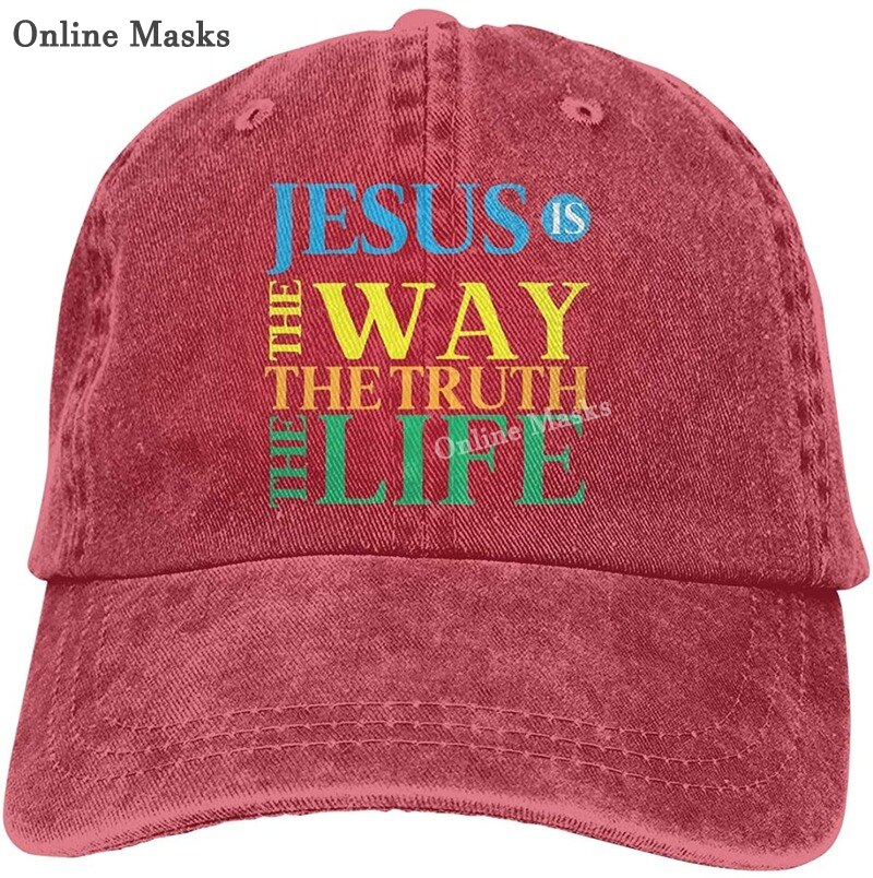 Denim Cap Jesus The Way The Truth The Life Baseball Dad Cap Adjustable Classic Sports for Men Women Hat: 5