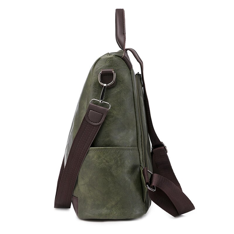 Mochila De piel multifunción para mujer, bolso de hombro femenino, Mochila de viaje