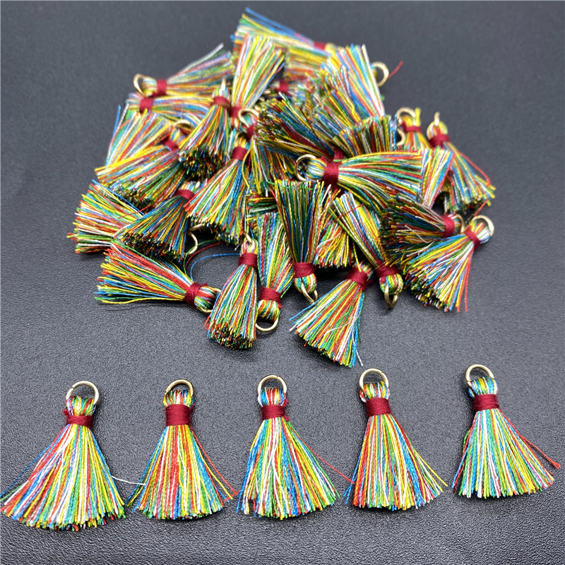10Pcs Polyester Trim Fringe Tassel Naaien Gordijnen Accessoires Diy Sleutelhanger Mobiele Telefoon Riemen Hanger Kwasten Voor Sieraden Maken