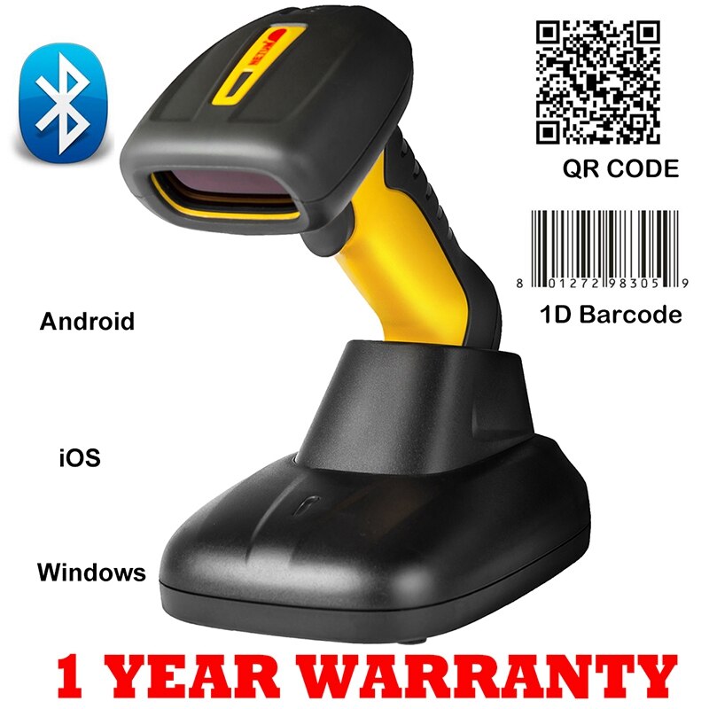 NETUM 1D Bluetooth Barocde Scanner sans fil lecteur de codes à barres lecteur de codes à barres pour entrepôt avec support de chargeur