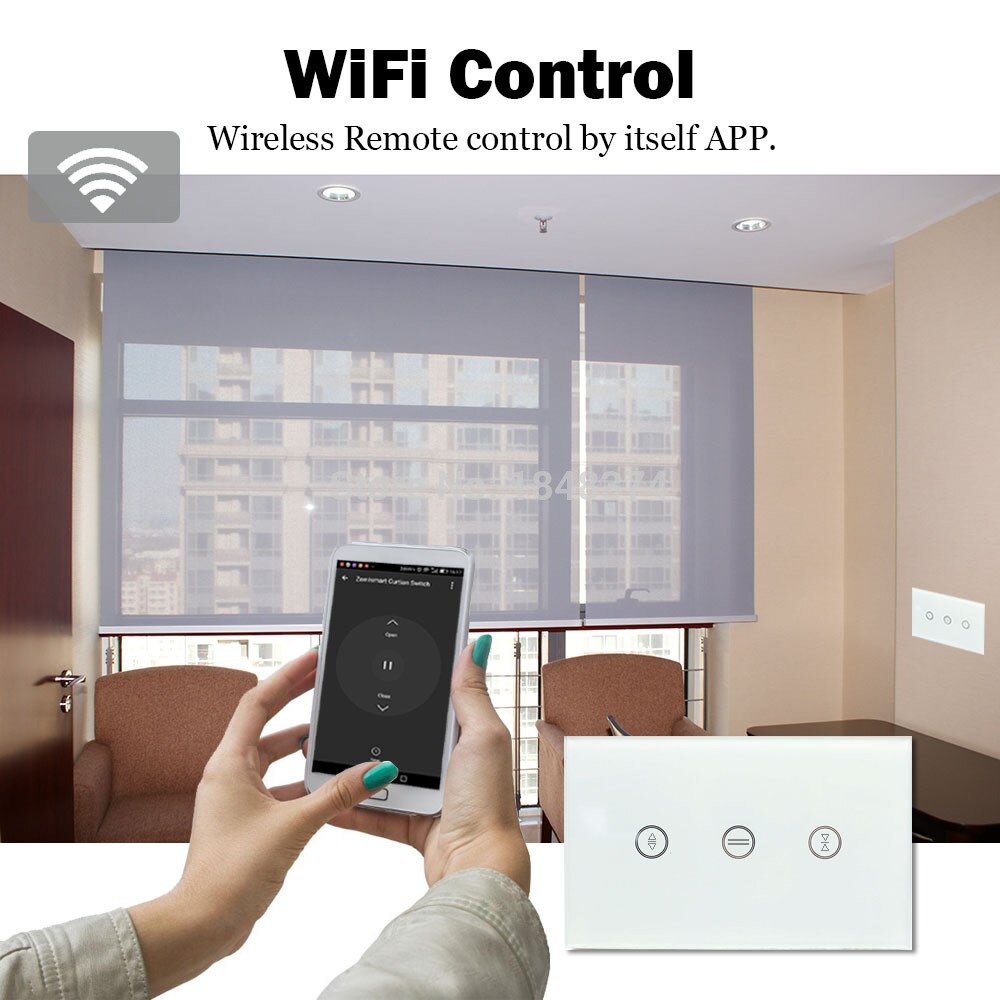 Ons Type Gordijn Wandschakelaar Wifi Controle Via App Of Voice Control Door Siri Alexa Google Thuis Smart Home Met feedback