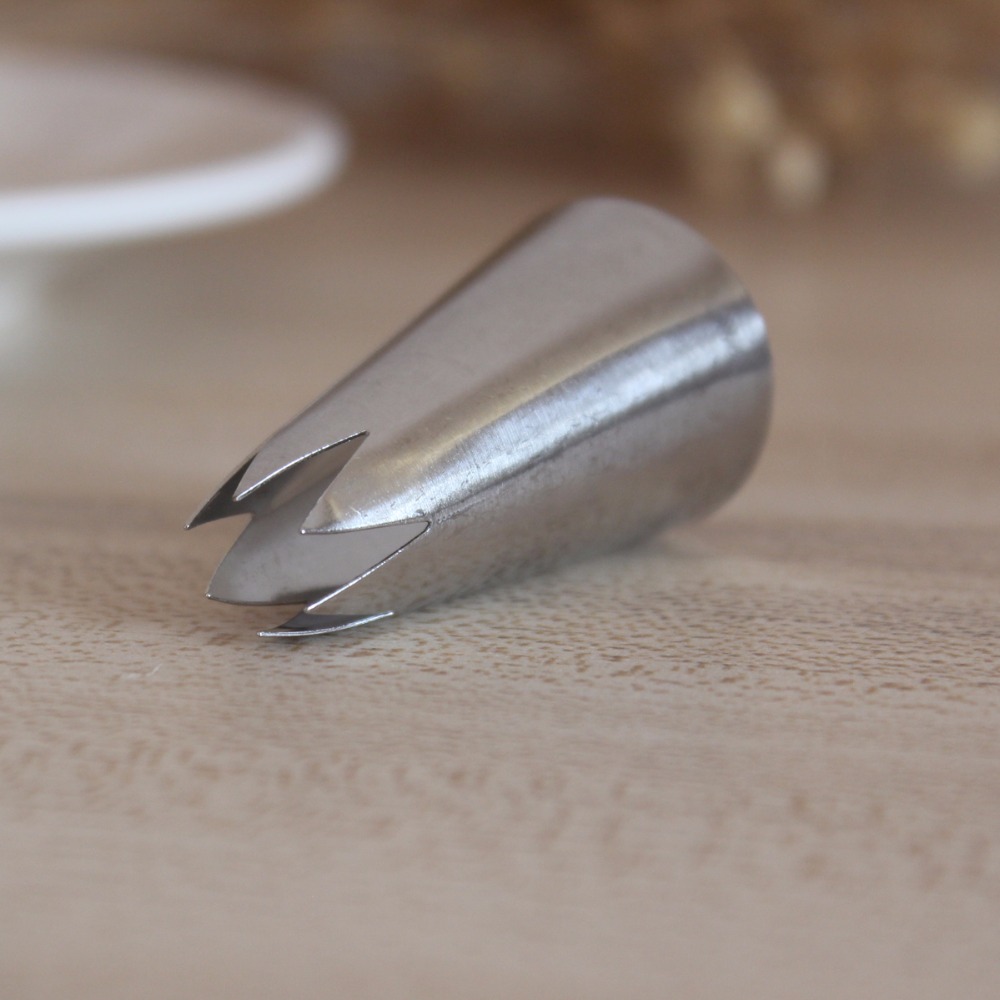 #1m rustfrit stål dyse åben stjerne spids wienerbrød kager værktøjer glasur piping dyser kage dekorere cupcake skaber blomst