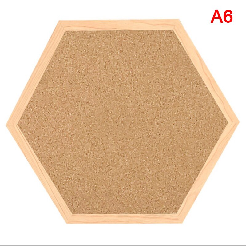 Cork Wood Wall Hanging Message Bulletin Board Frame Notice Note Memo Board for Home Office Shop School Photo Background: A6