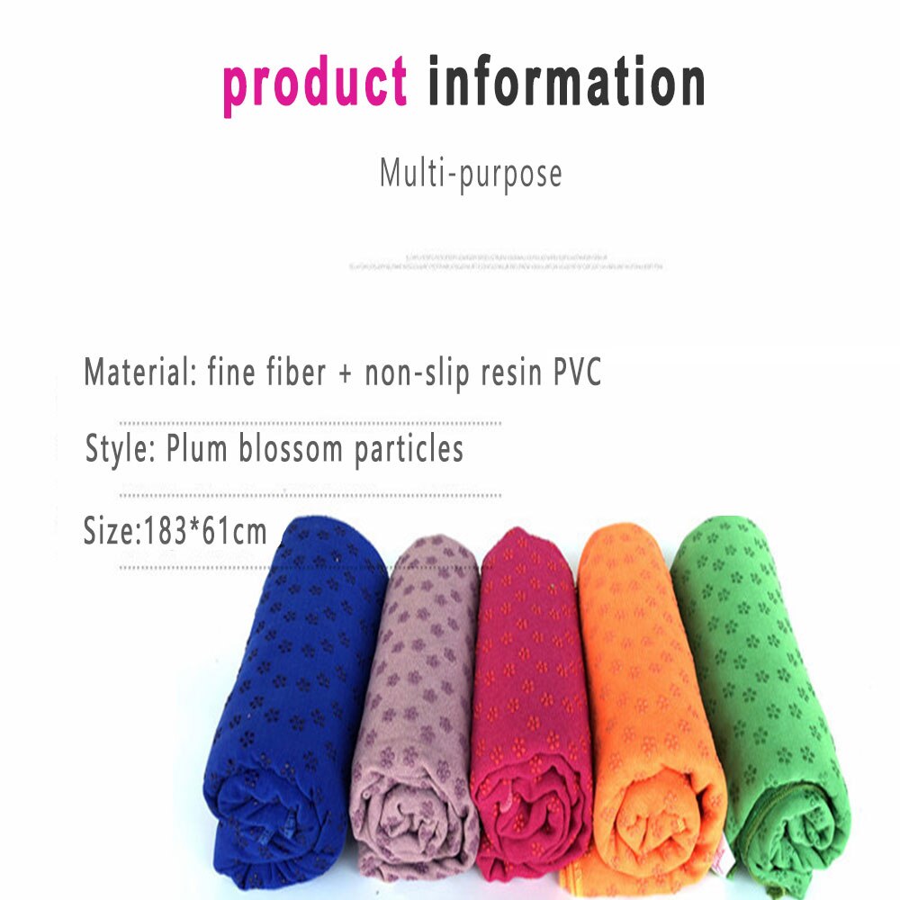 186*61Cm Yoga Handdoek Yoga Matten Zweet-Absorberend Antislip Yoga Mat Pilates Home Outdoor Sport gymnastiek Yoga Fitness Benodigdheden