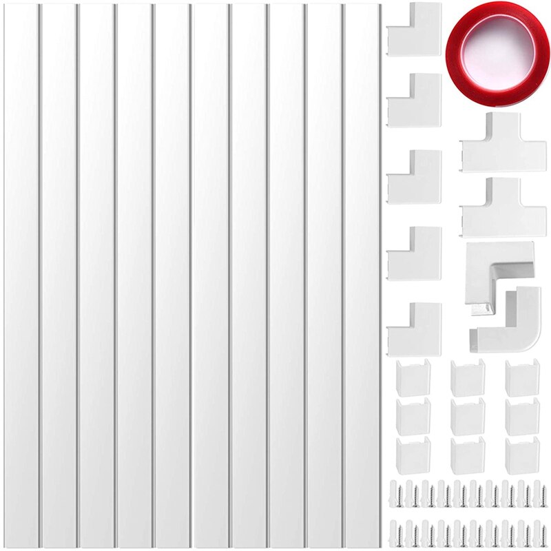 Cable Concealer, Cord Cover Raceway Kit, Wire Cover for Mount TV, Cable Hider Channel for Home Office: Default Title