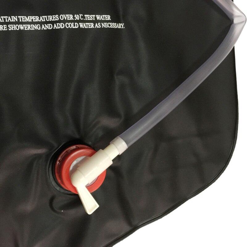 Udendørs solenergi 20l brusebad vandreture camping bærbar brusebadstang slange kan skifte brusehoved