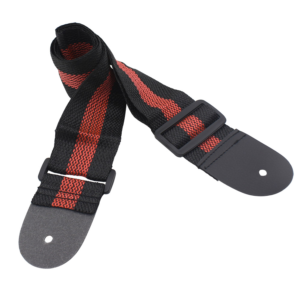 Verstelbare gitaarband Polyester Hoogwaardige bedrukking Etnische stijl Puur katoen Borduurinstrument Gitaaraccessoires: Donker Kaki