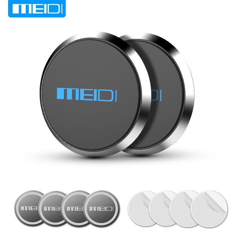 MEIDI-support Mobile magnétique | (2 pièces) pour téléphone portable, support magnétique pour téléphone portable Auto, support magnétique pour iPhone: silver