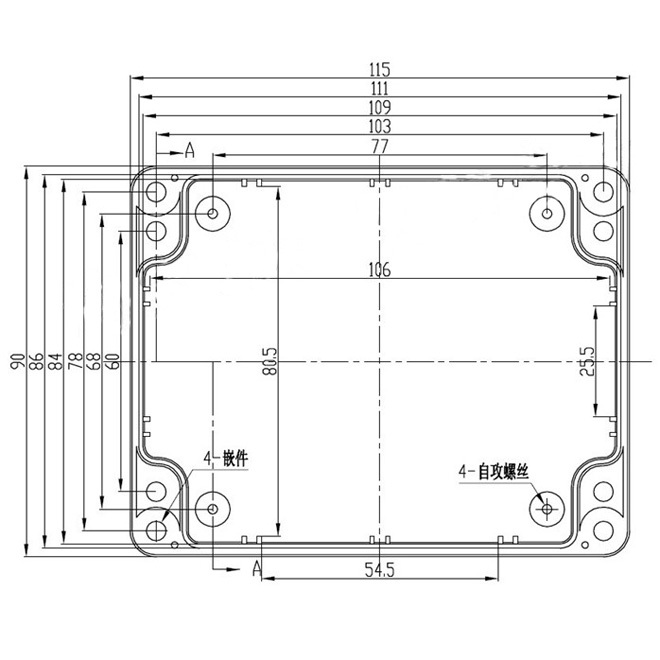 Waterdichte Plastic Project Doos Instrument Behuizing 115X90X55Mm (L * W * H) diy