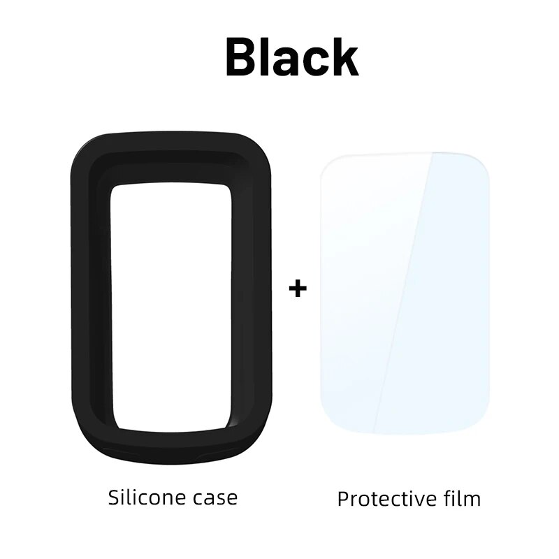 Silicone Protective Cover for IGPSPORT BSC100S BSC 100S Black Case of GPS Bike Bicycle Computer Protection with Screen Film: black