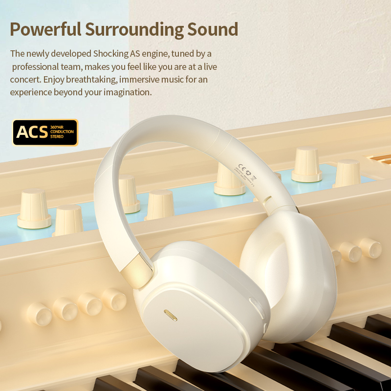 Upgrade V5.3 Chip Wireless On-Ear Headphones, with Mic, 300mAh Long Battery Life, Foldable & Portable, for Gaming, Music,