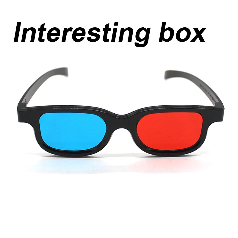 Lunettes 3D en plastique rouge et bleu projecteur d'ordinateur de télévision mobile lunettes stéréoscopiques de film de format gauche et droit général