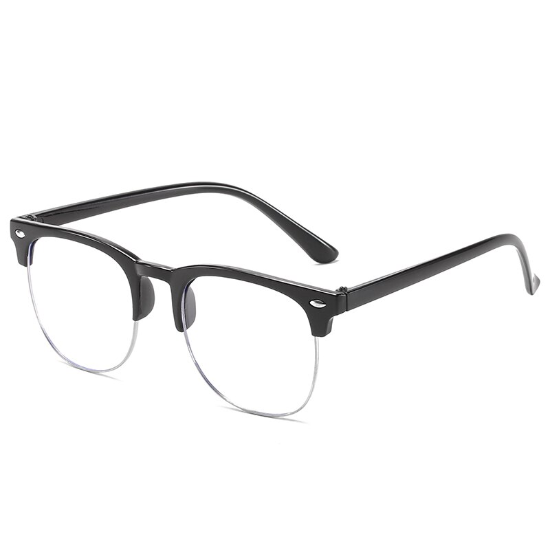 Gafas de medio marco a la para niños y niñas, lentes protectoras para ordenador de lectura, redondas, antiluz azul