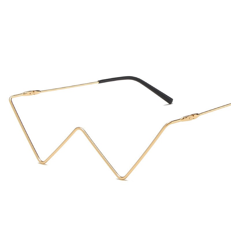 Glasses Women Triangle Half Frame Diamond Glasses Frame Retro Women Crystal Eyewear Glasses Without Lens Eyeglasses Frame: T1