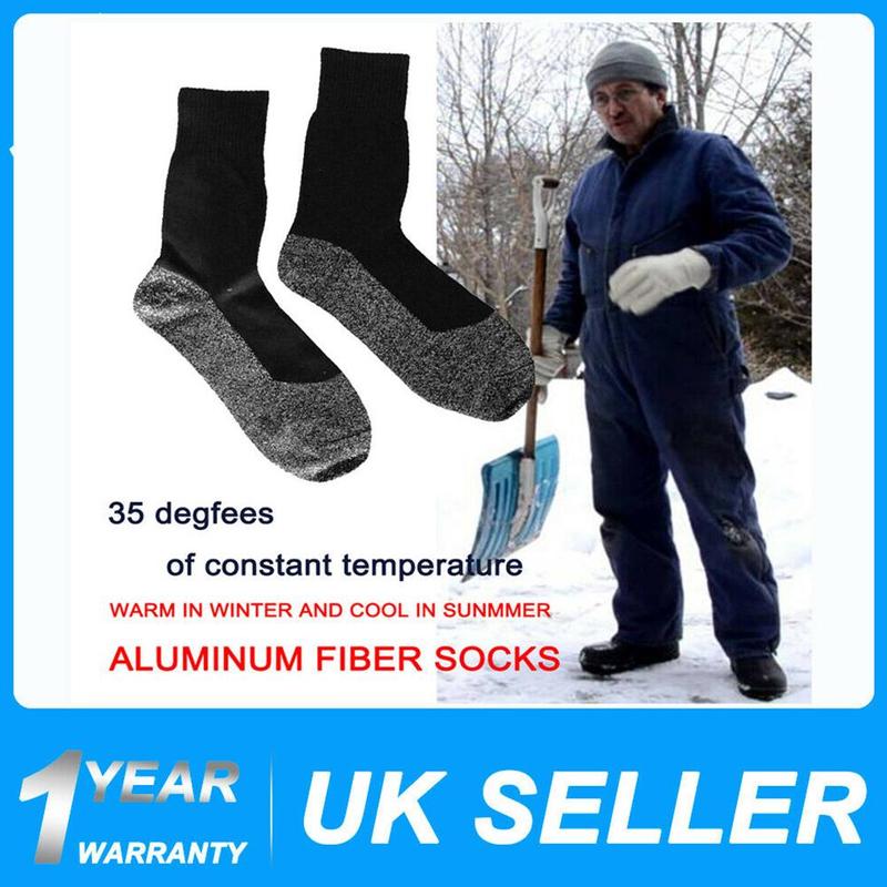 1 Pair Winter 35 Degree Thermostat Warm Socks Gestified Fiber Temperature Socks Mountaineering Ski Padded Soft Warm Socks