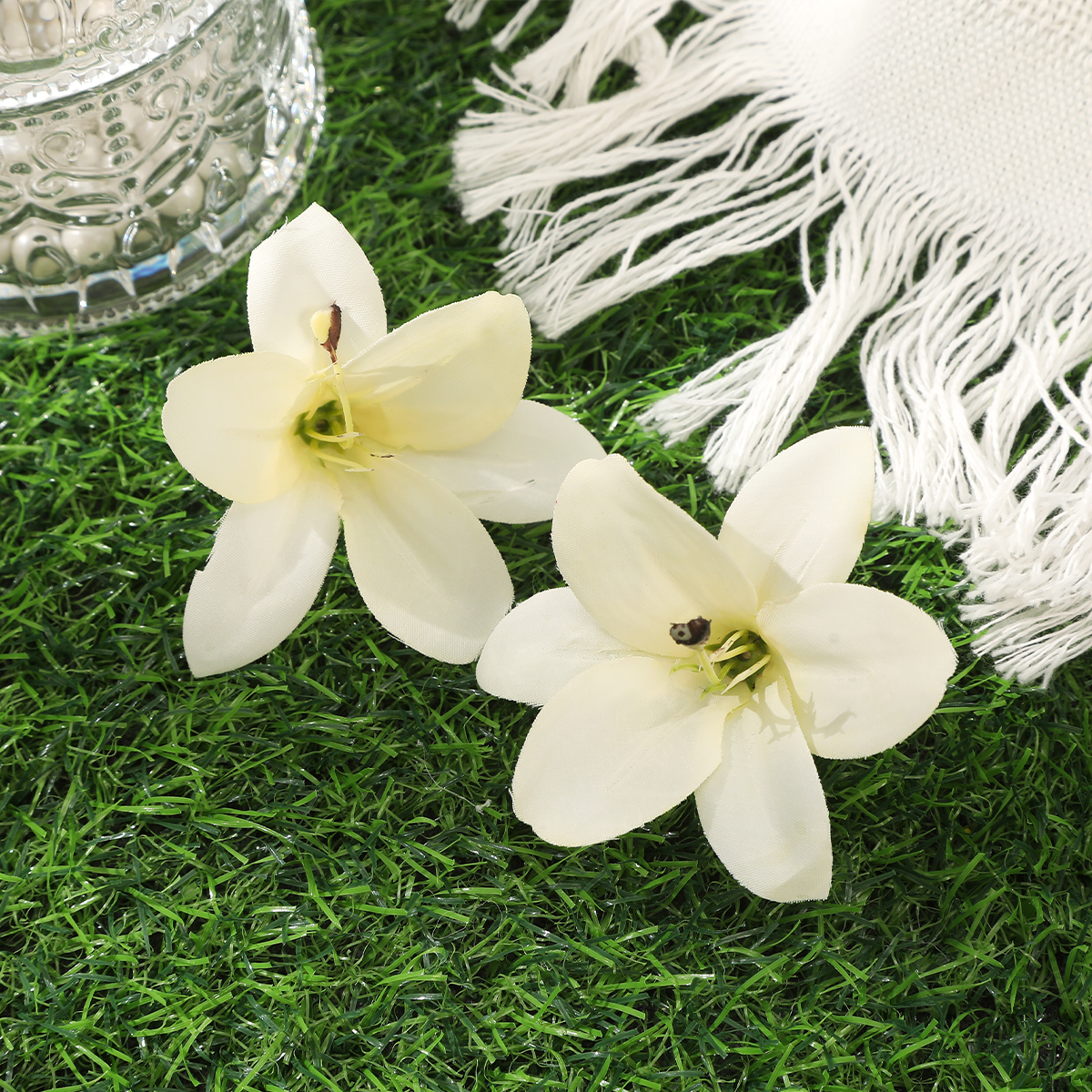 Horquillas de orquídeas simuladas, pinza para el pelo de flor blanca y rosa para mujer, horquilla para foto de playa de viaje de verano, Clip LATERAL, tocados de