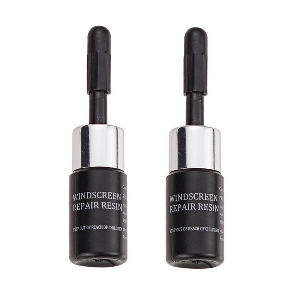 2pcs Automotive Glass Nano Repair Fluid Car Window Glass Crack Chip Repair Tool Kit: A