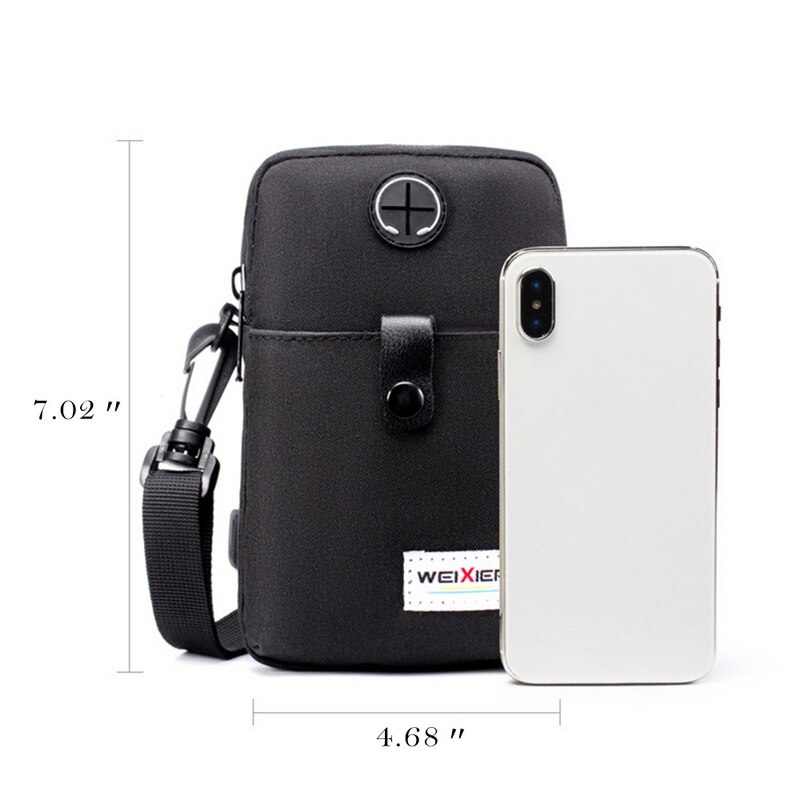 Riñonera de para hombre, bolso cruzado con bolsillo para teléfono, bolso de hombro para hombre joven, pequeño con solapa multifunción