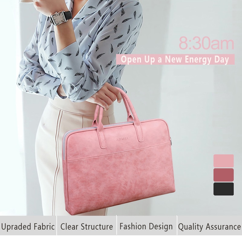 Urgrico PU Leather Laptop bag for women 14 15.6 17.3inch for macbook air 13 inch casual portable waterproof Notebook bag