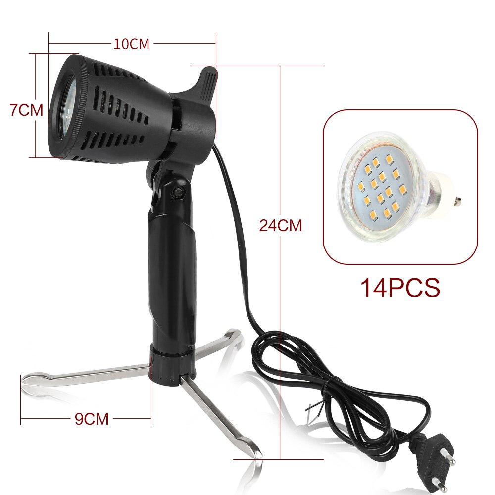 Mini lampe à lumière continue 3800-5500K, 2 pièces, Portable, froide et chaude, pour Studio Photo et vidéo