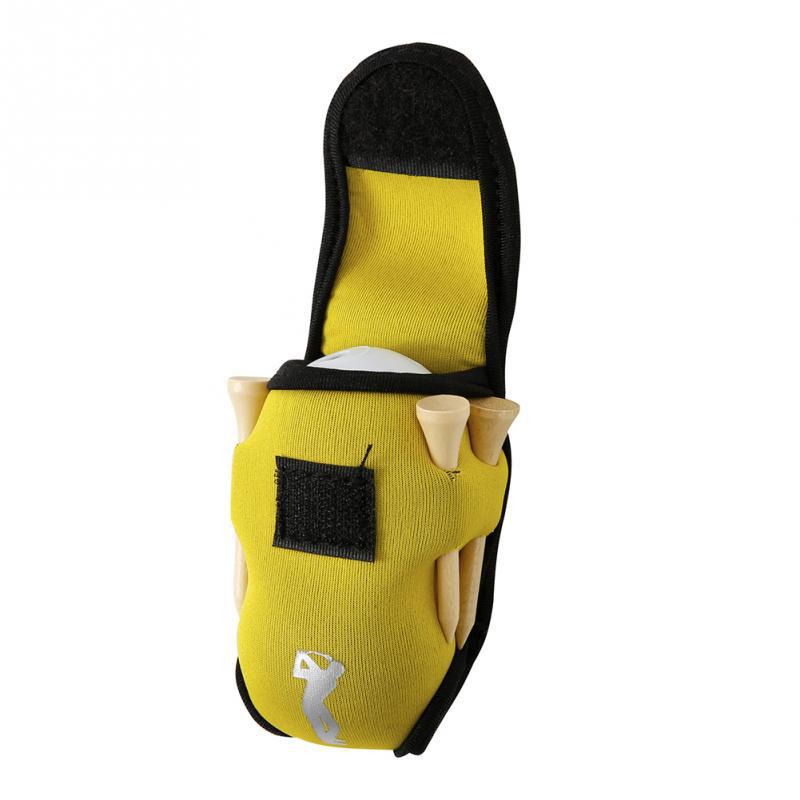 Mounchain Small Golf Ball Bag Mini Waist Pack Bag 2 Ball + 4 Tee Neoprene Holder for Outdoor Golf Training Balls Tees Pouch