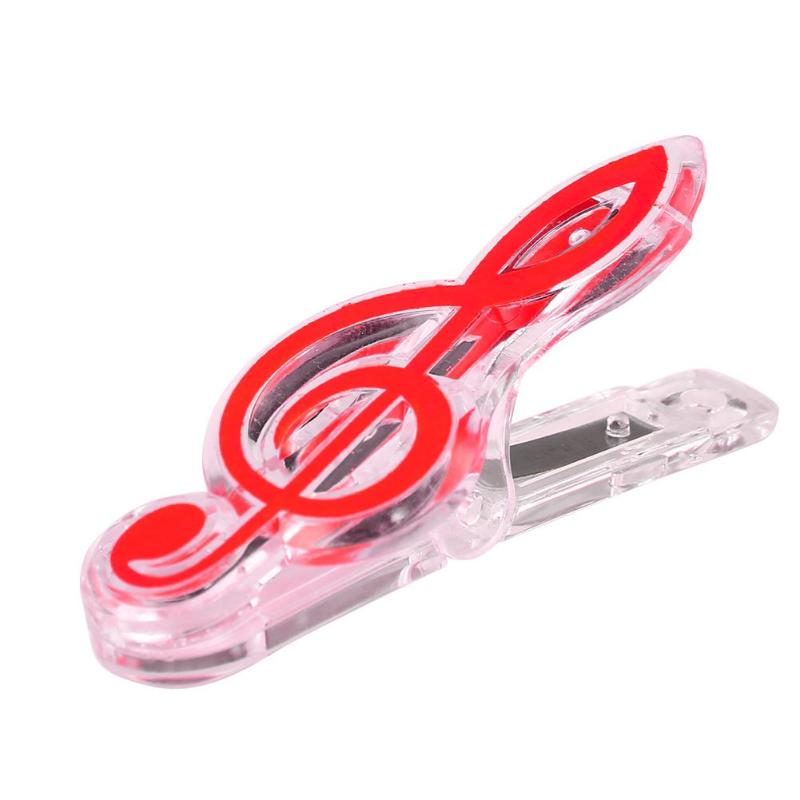 Plastic Muzieknoot Brief Papier Clip Pianomuziek Boek Vel Papier Lente Houder Map voor Piano Gitaar Viool Prestaties Sta: Rood