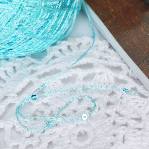 100g/ball Shiny Sequin Yarn Colorful Crochet Thin Thread Yarn for Hand Knitting Sweater Shawl Yarn DIY Crochet Hook Thread