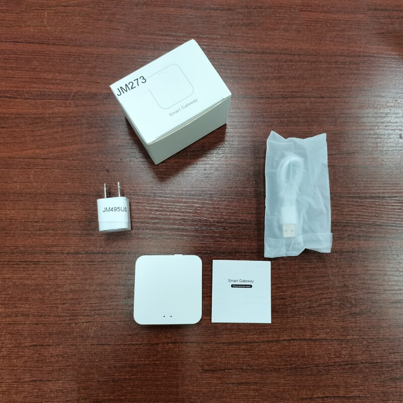 Trådløs tuya zigbee gateway hub understøttelse af smarte hjemmeenheder tilføj app gateway smart lysstyring zigbee 3.0 fjernbetjening: Med amerikansk stik